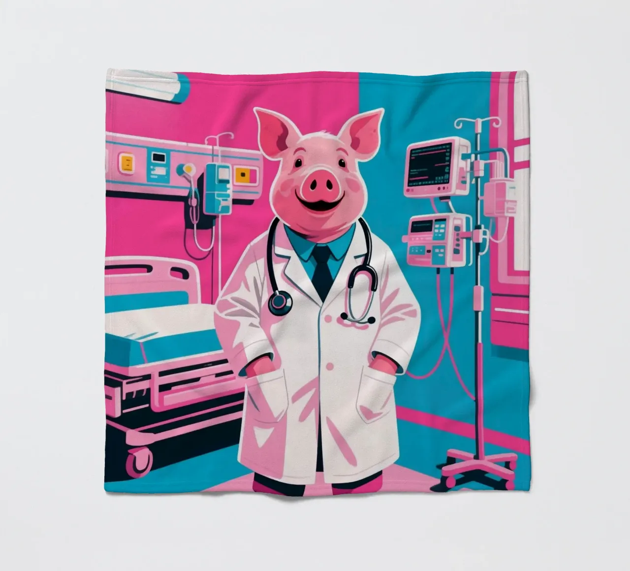 Dottor Piggy coperta in pile da knowledge