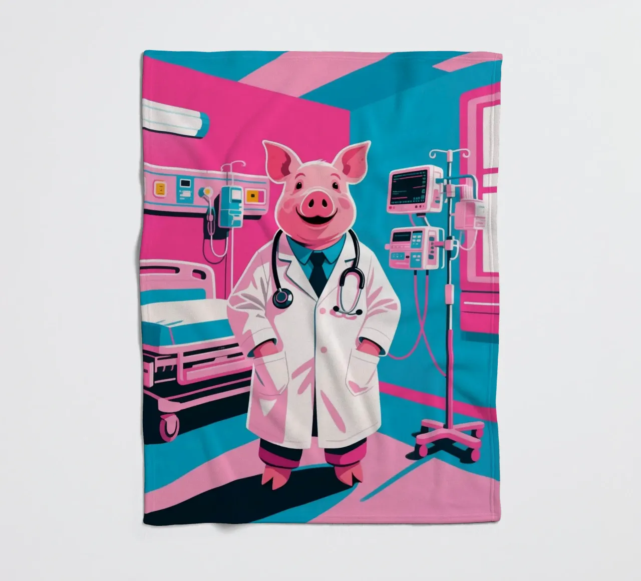 Dottor Piggy coperta in pile da knowledge