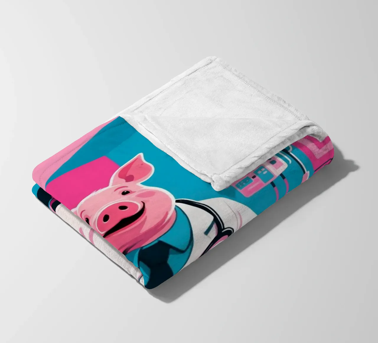 Dottor Piggy coperta in pile da knowledge