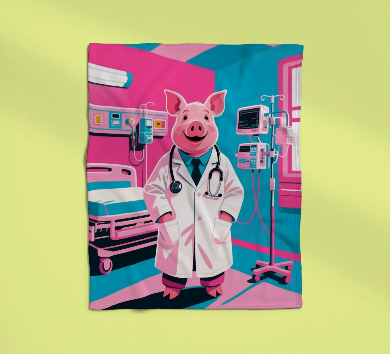 Dottor Piggy coperta in pile da knowledge