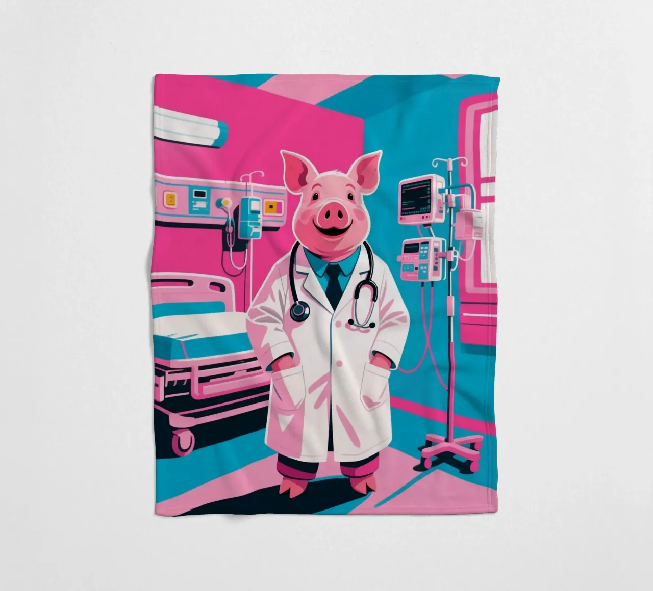 Dottor Piggy coperta in pile da knowledge