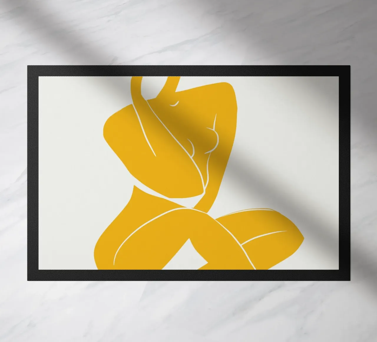 Nudo su giallo 02 zerbino da Little Dean