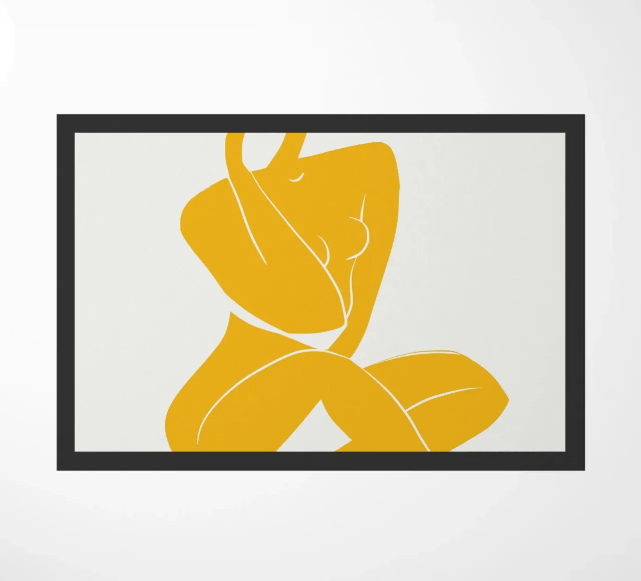 Nudo su giallo 02 zerbino da Little Dean