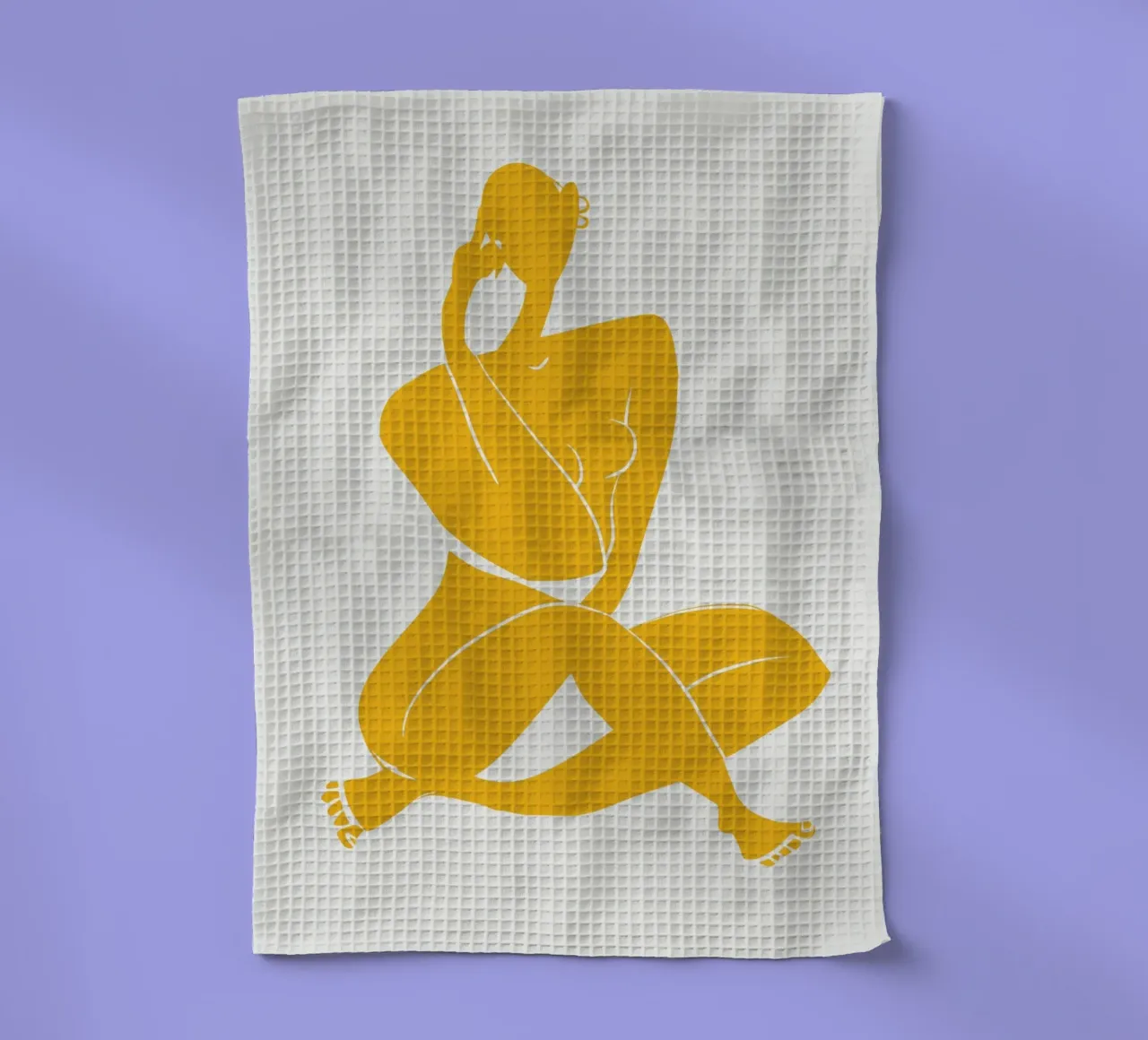 Nu sur jaune 02 torchon de Little Dean