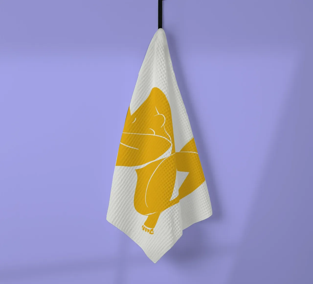 Nu sur jaune 02 torchon de Little Dean