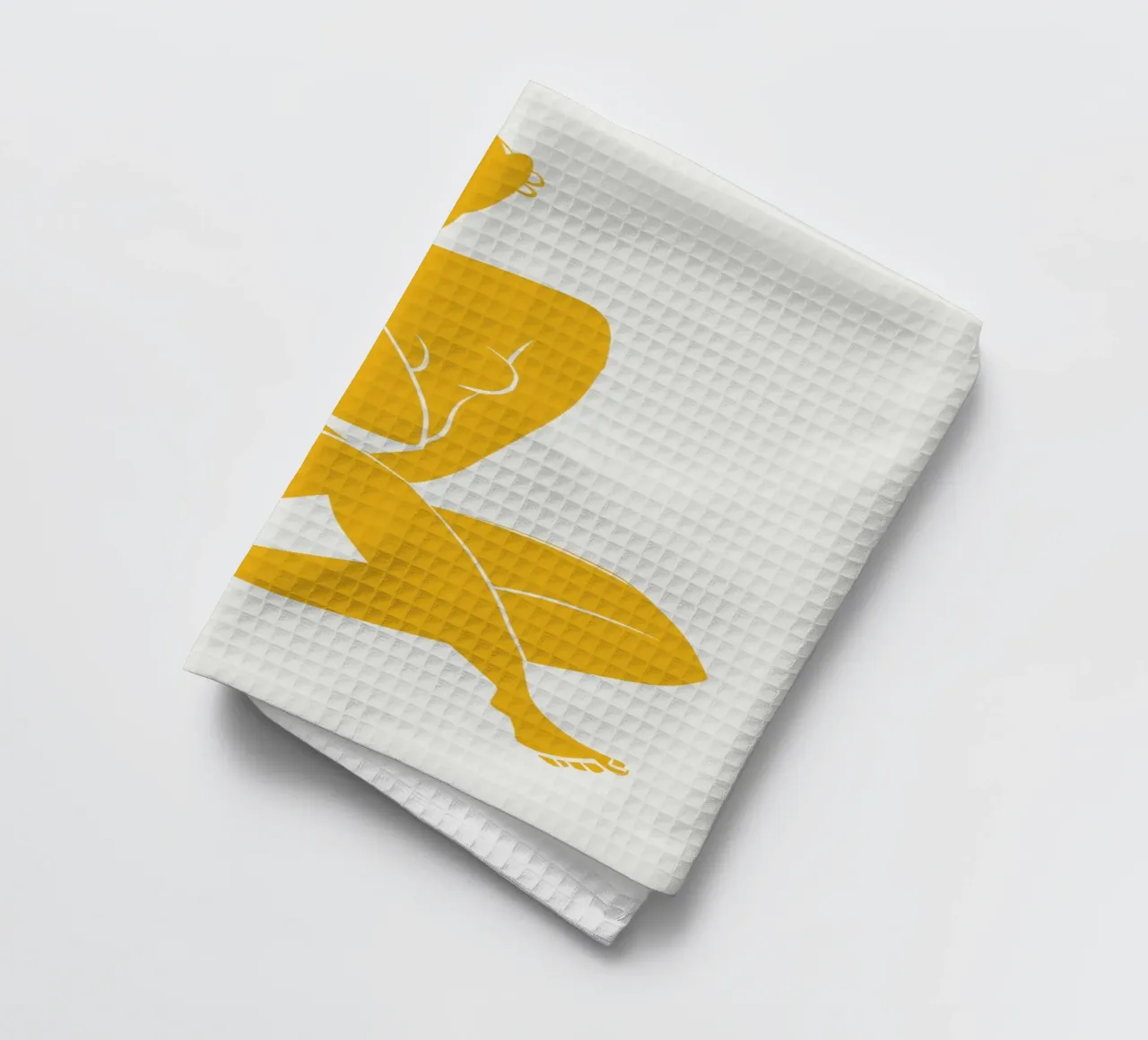 Nu sur jaune 02 torchon de Little Dean