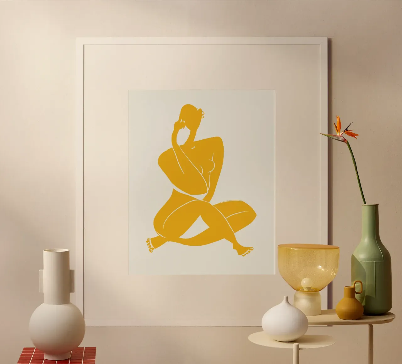 Nudo su giallo 02 poster da Little Dean