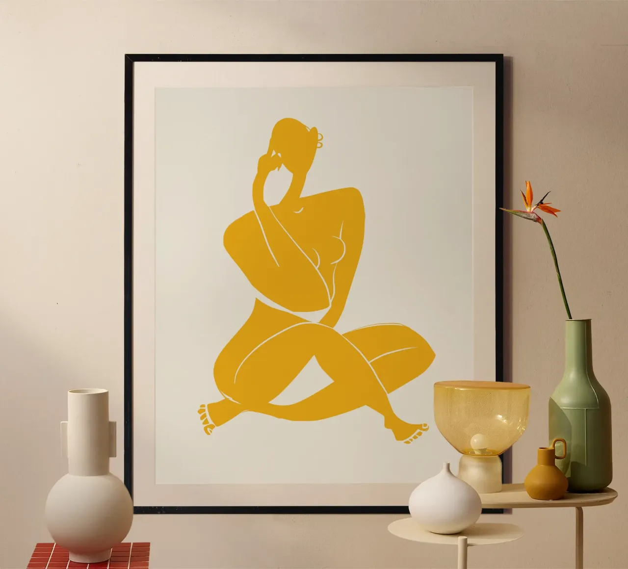 Nudo su giallo 02 poster da Little Dean