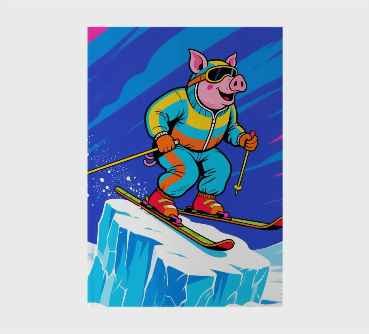 Piggy Skis notebook by knowledge