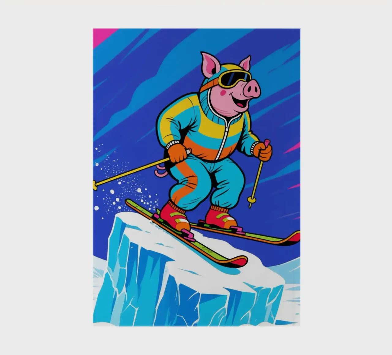 Piggy Skis notebook by knowledge