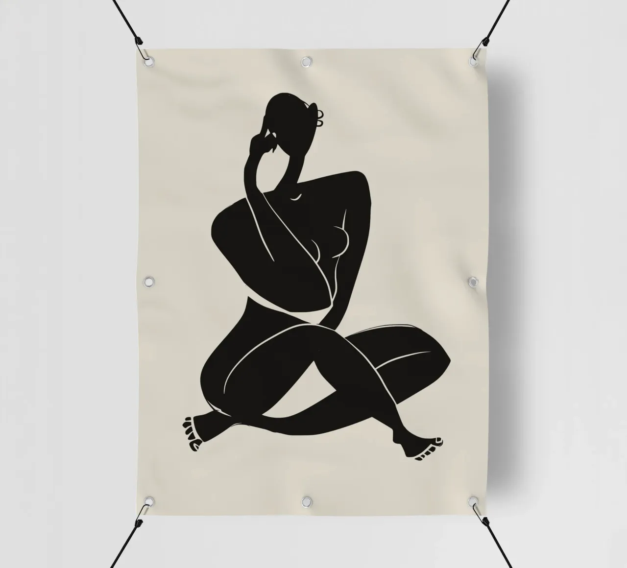 Nudo in nero 02 telo in pvc da Little Dean