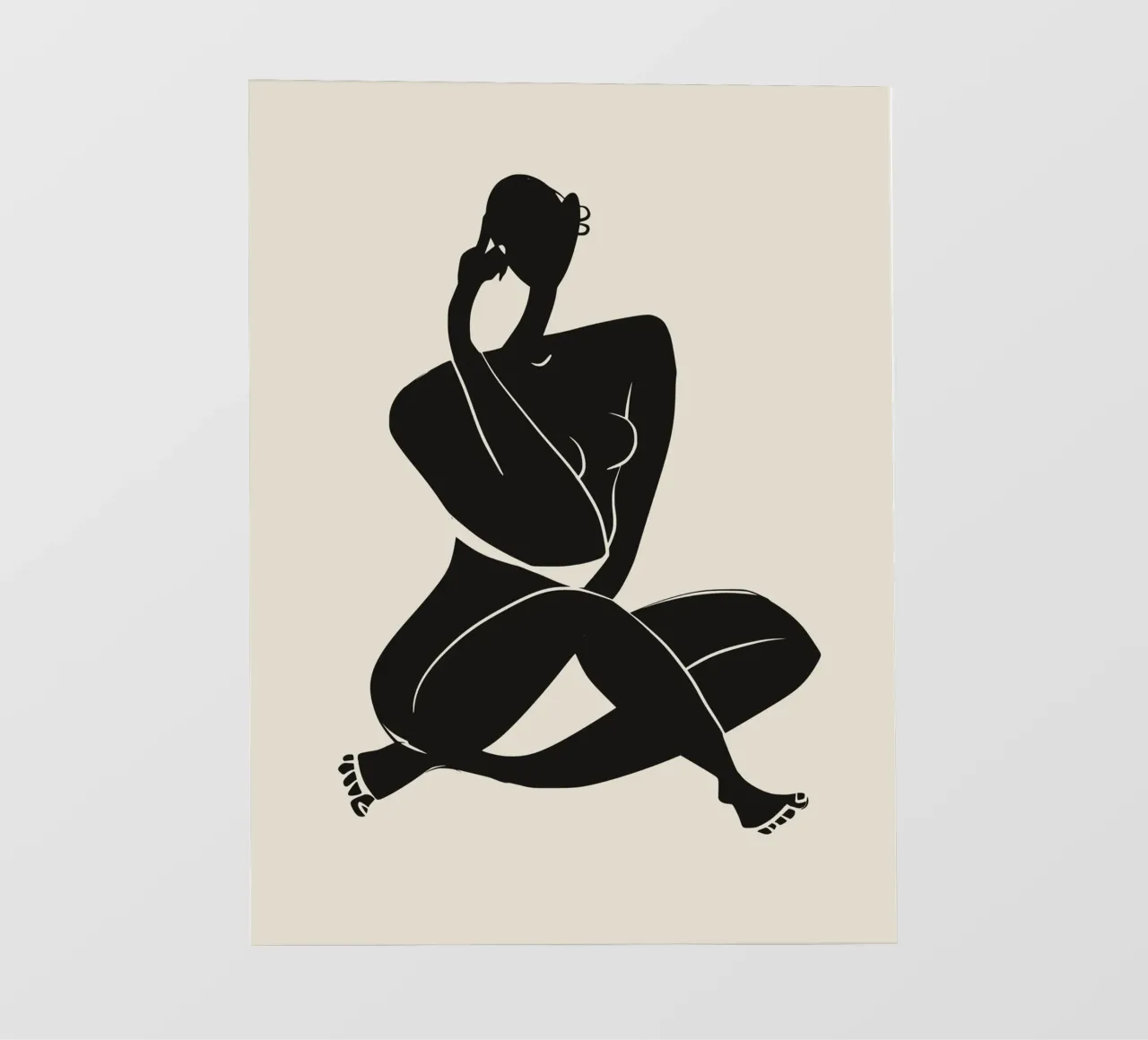 Nudo in nero 02 telo in pvc da Little Dean