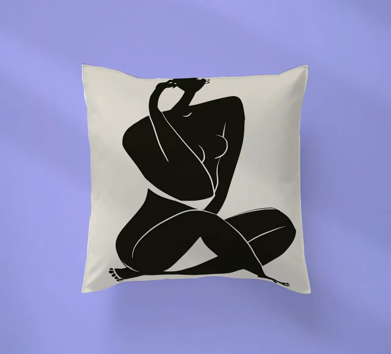 Nudo in nero 02 cuscino da Little Dean