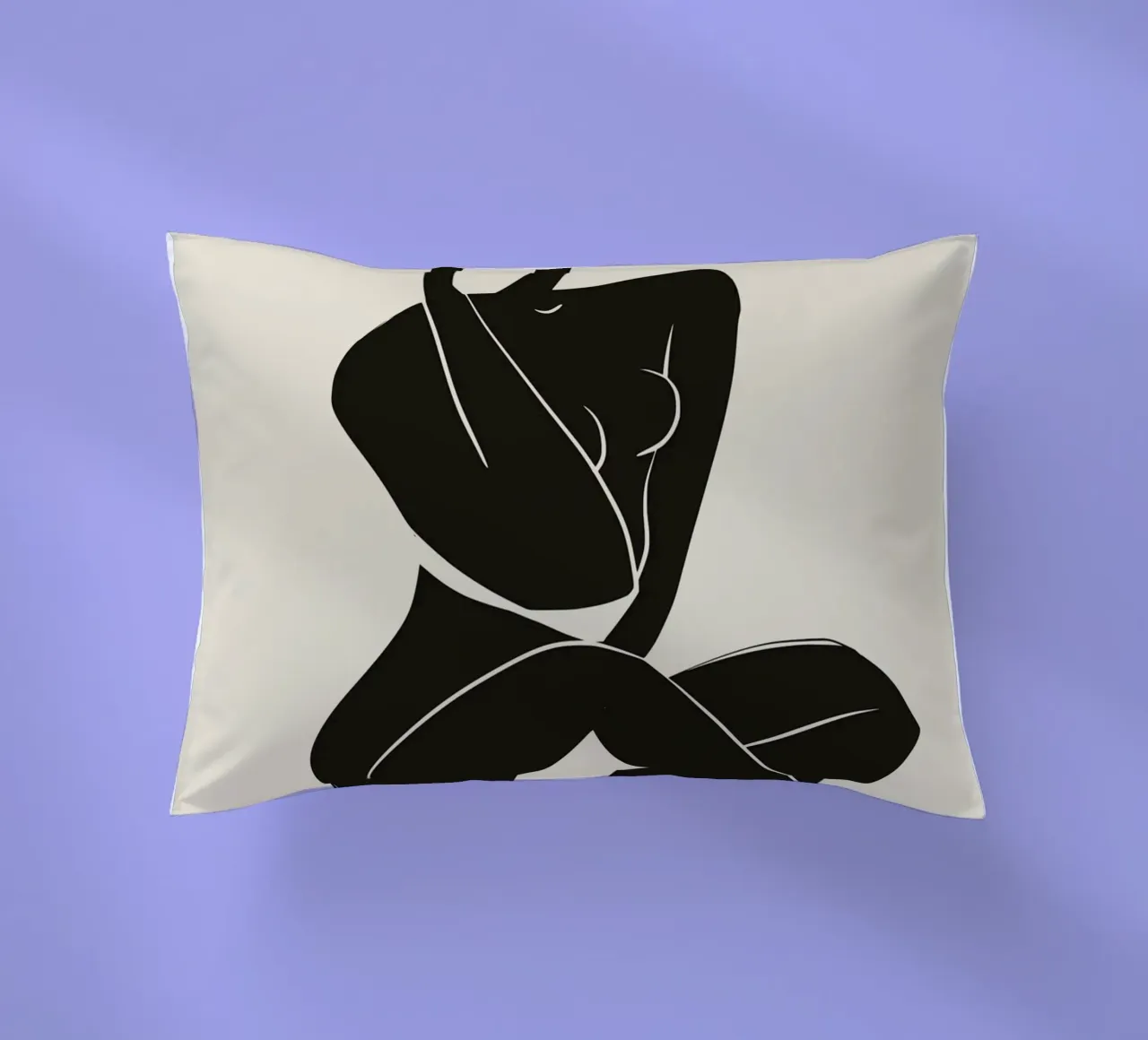 Nudo in nero 02 cuscino da Little Dean