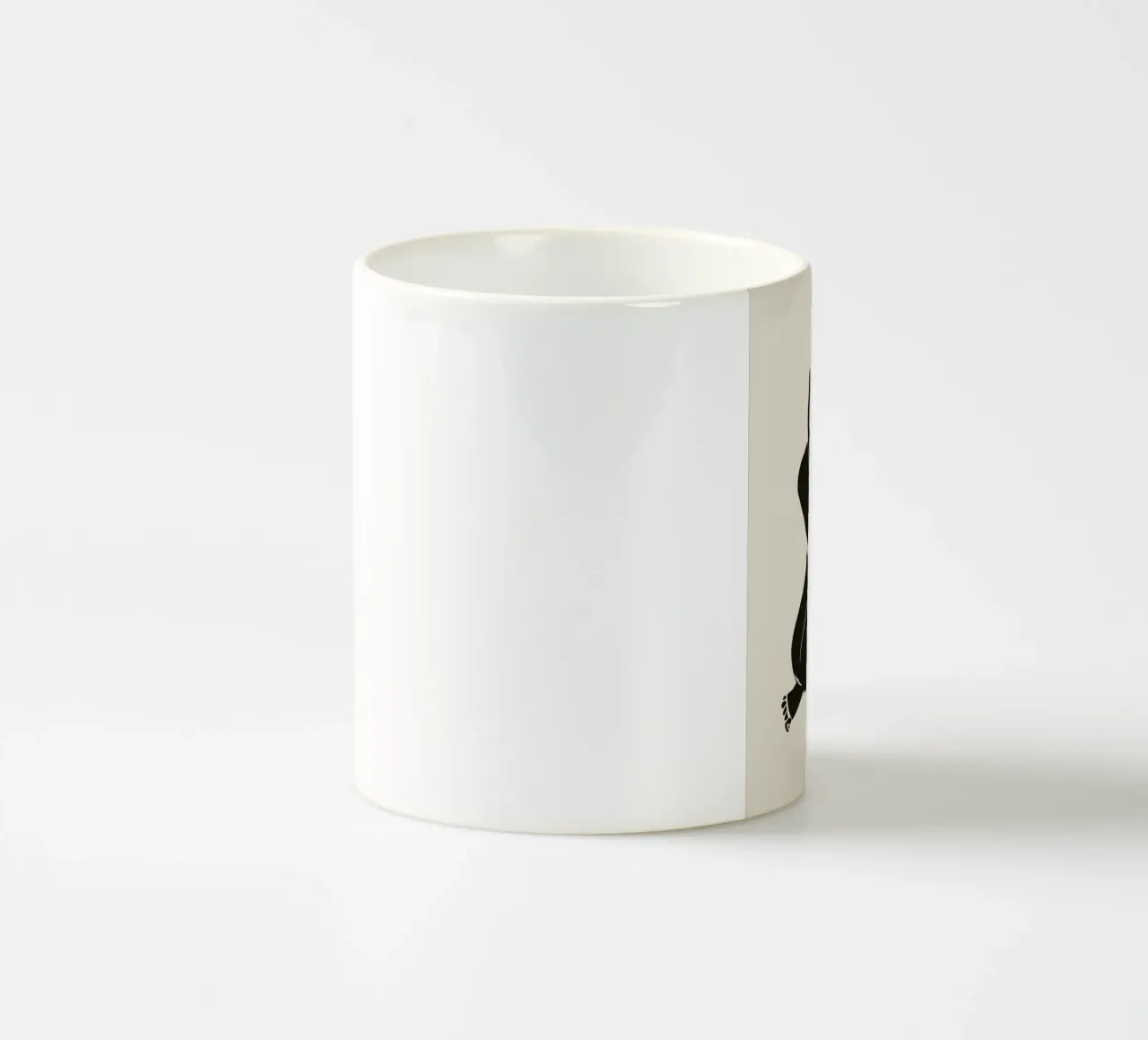 Nudo in nero 02 tazza in ceramica da Little Dean