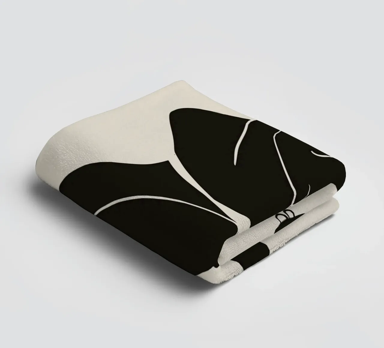 Nudo in nero 02 asciugamano da bagno da Little Dean