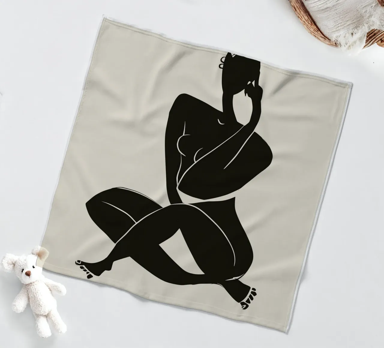 Nudo in nero 02 coperta in pile da Little Dean