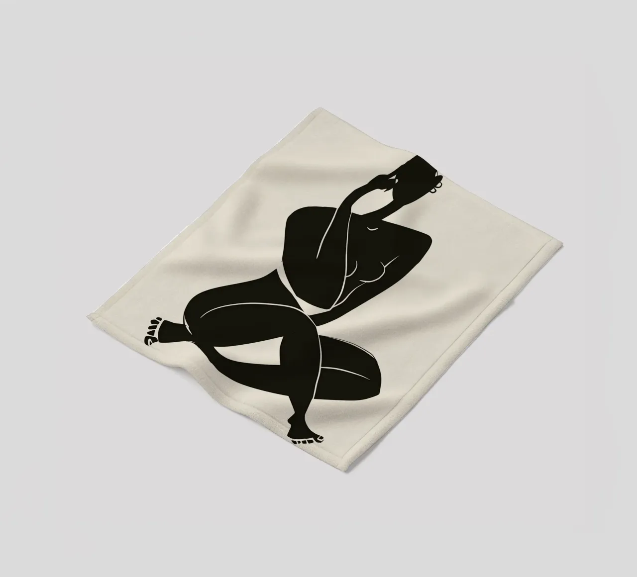 Nudo in nero 02 coperta in pile da Little Dean