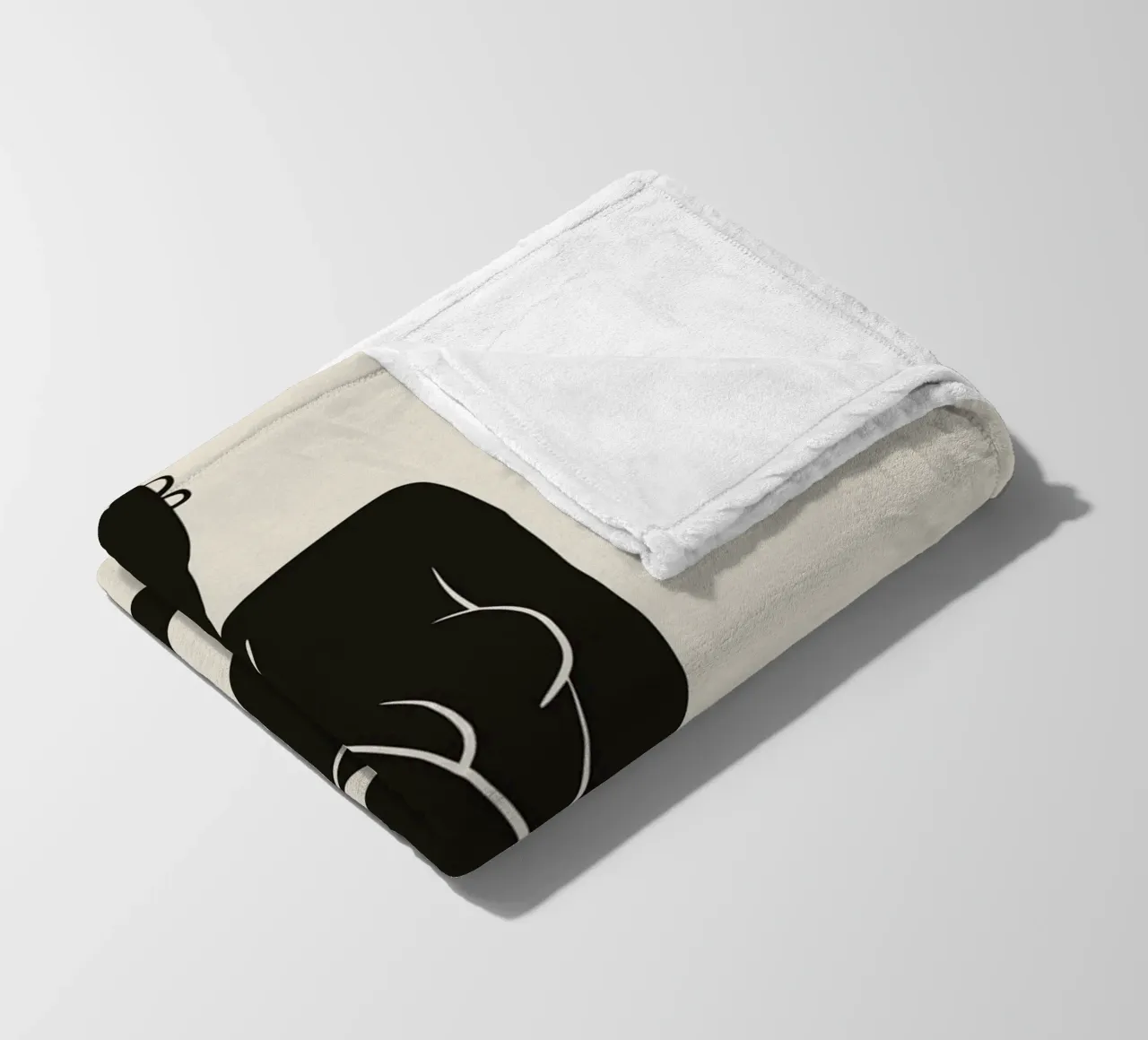 Nudo in nero 02 coperta in pile da Little Dean