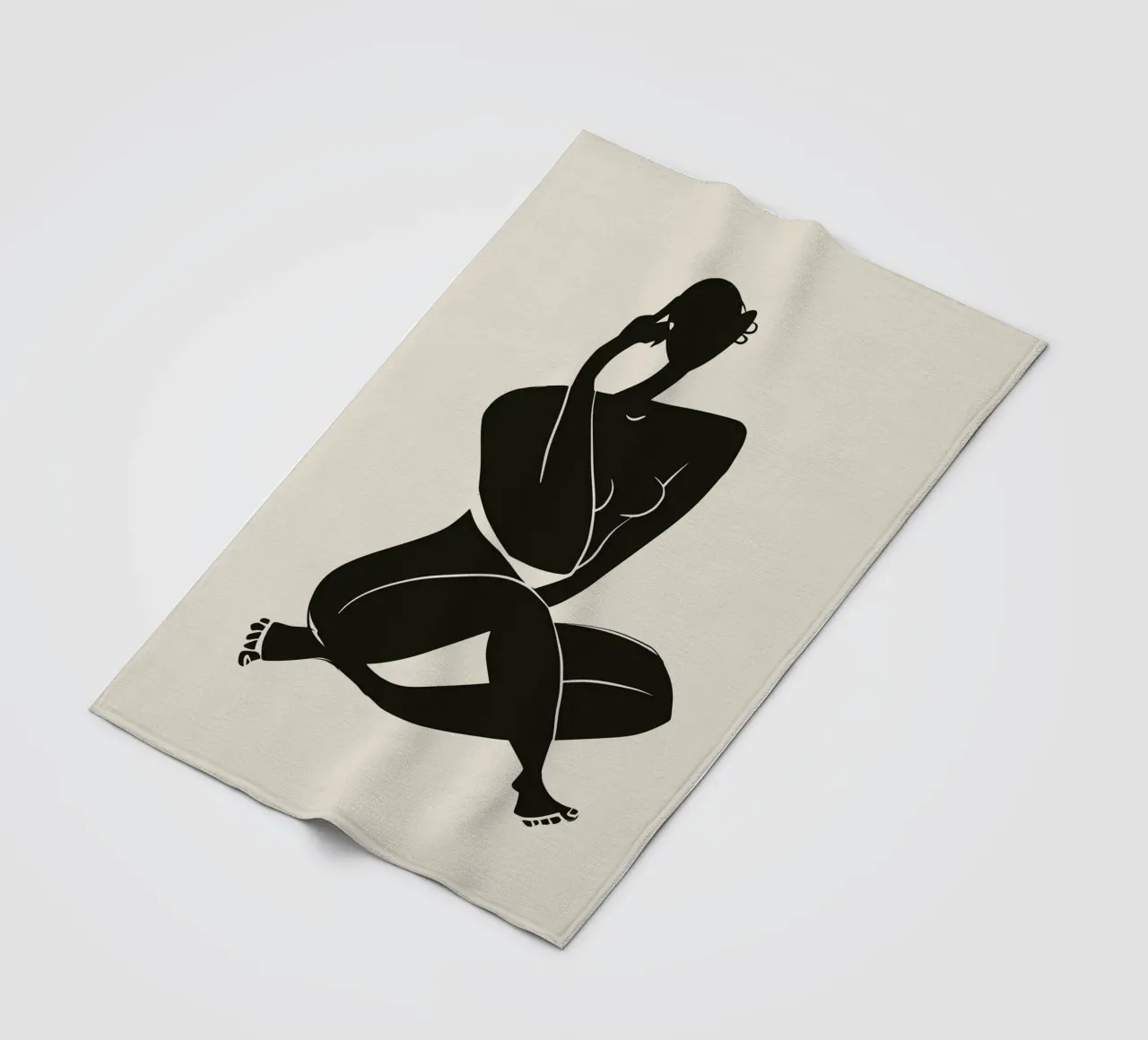 Nudo in nero 02 coperta in pile da Little Dean