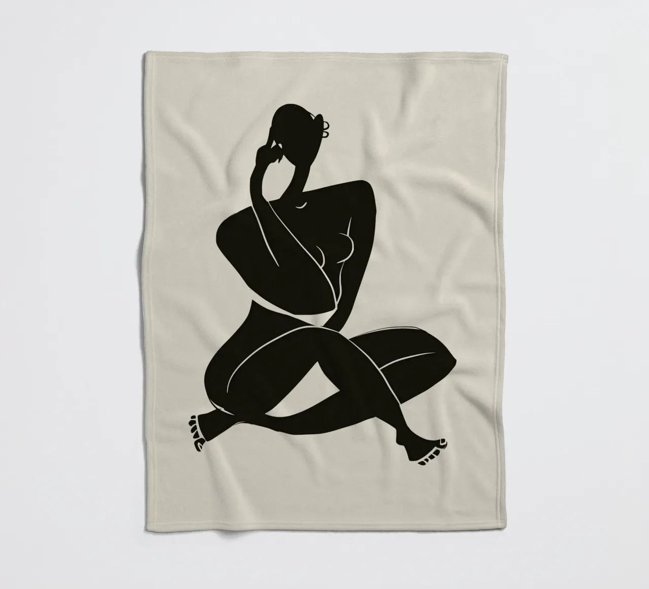 Nudo in nero 02 coperta in pile da Little Dean