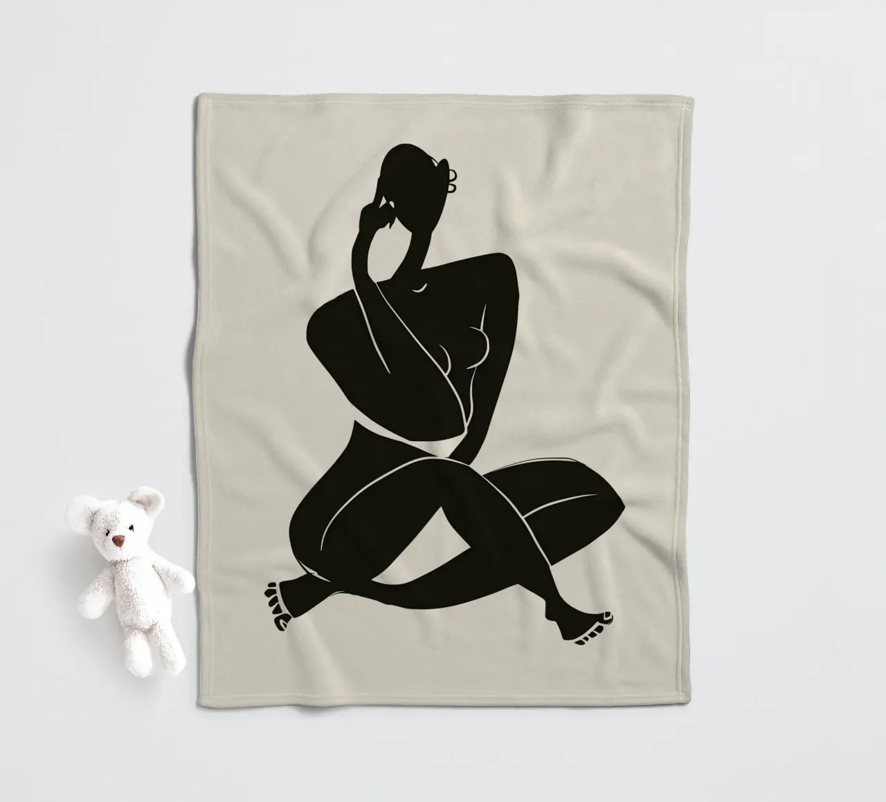 Nudo in nero 02 coperta in pile da Little Dean