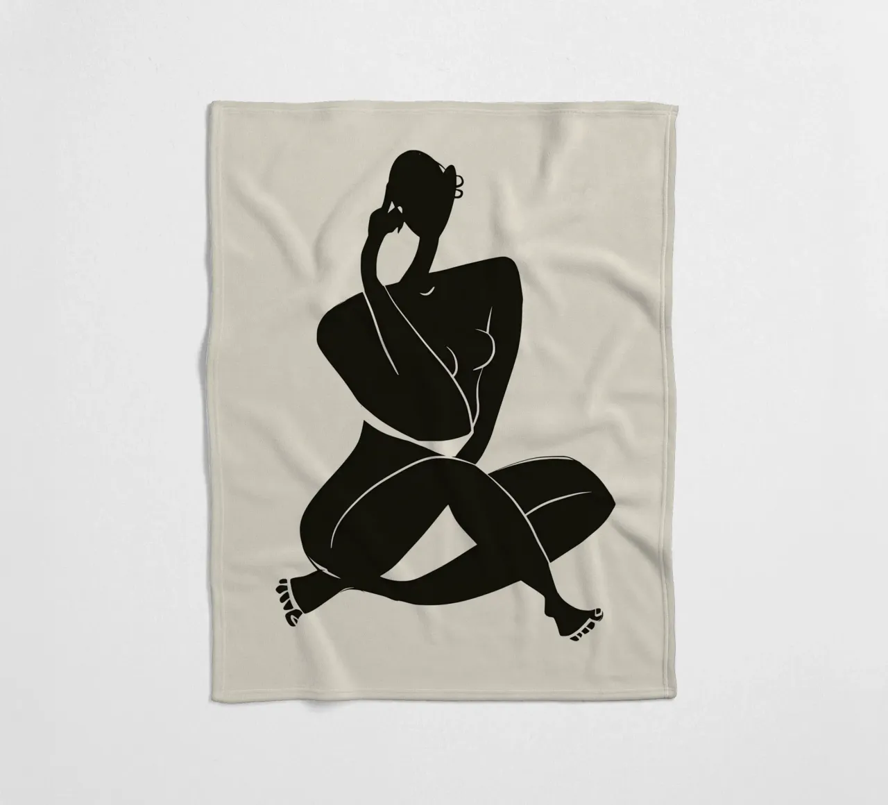 Nudo in nero 02 coperta in pile da Little Dean