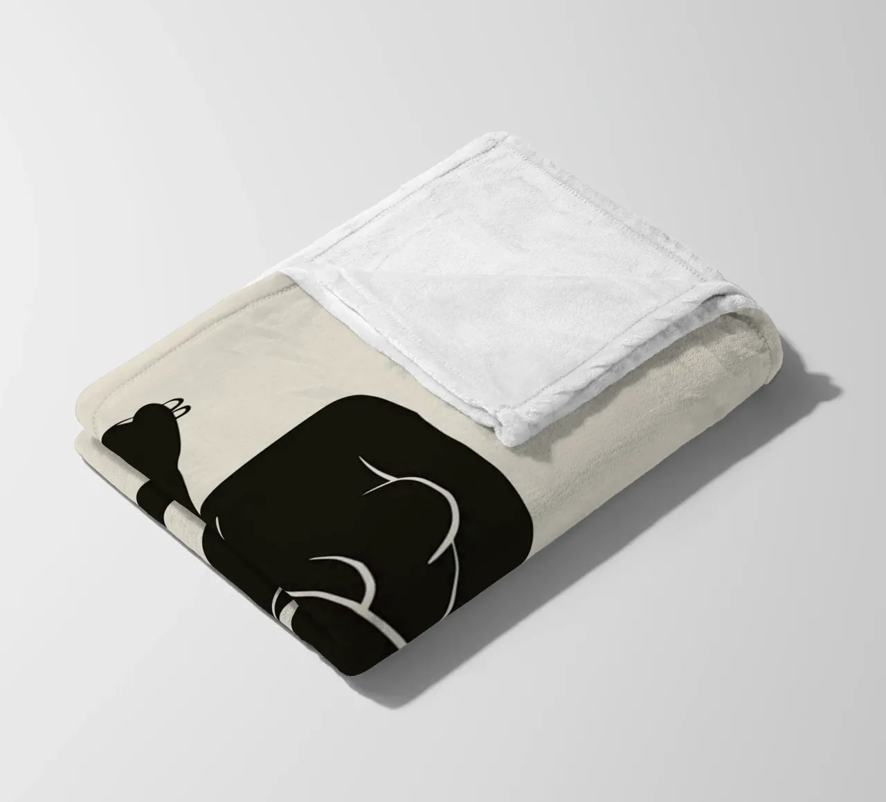 Nudo in nero 02 coperta in pile da Little Dean