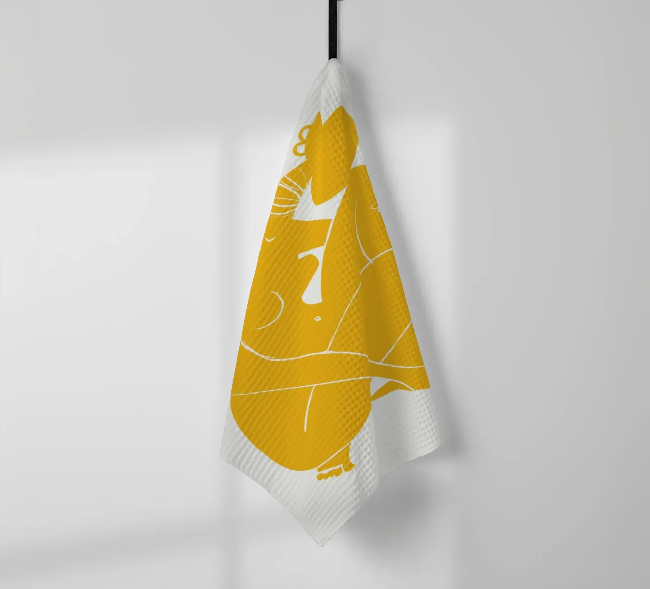 Nu sur jaune 03 torchon de Little Dean