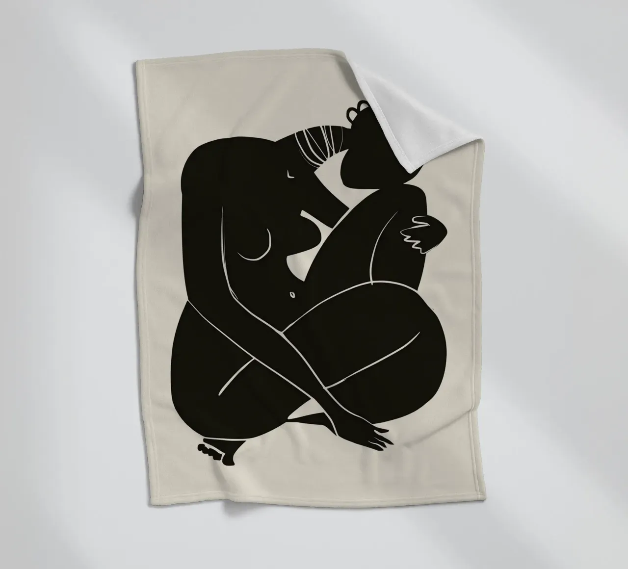 Nudo in nero 03 coperta in pile da Little Dean