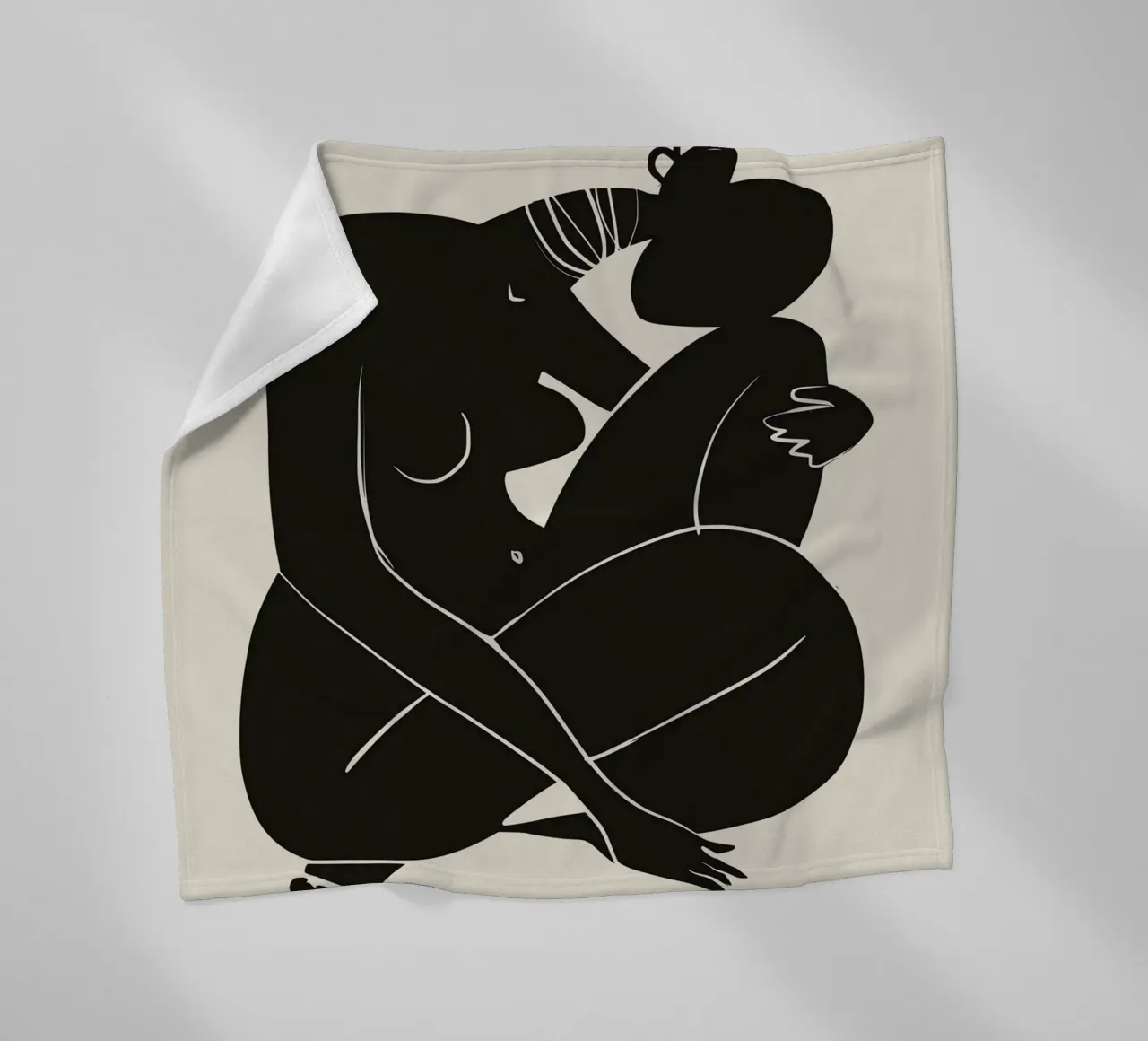 Nudo in nero 03 coperta in pile da Little Dean