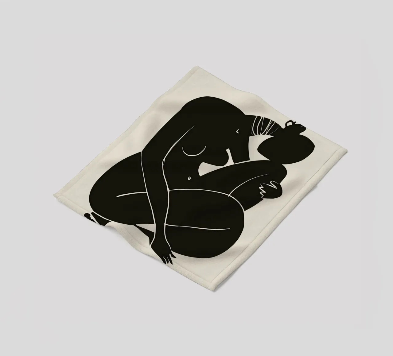 Nudo in nero 03 coperta in pile da Little Dean