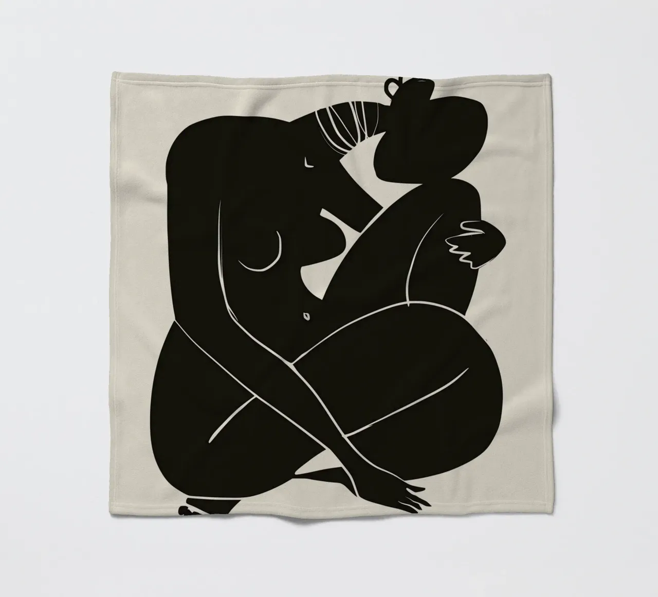 Nudo in nero 03 coperta in pile da Little Dean