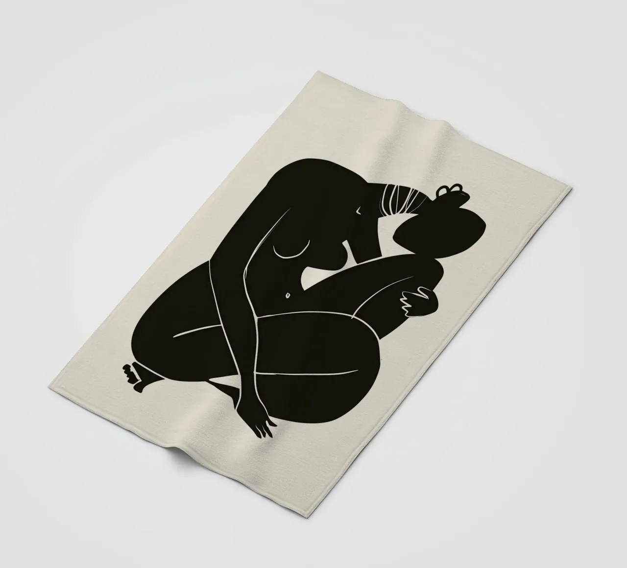 Nudo in nero 03 coperta in pile da Little Dean