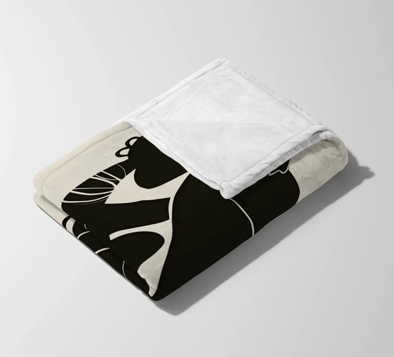 Nudo in nero 03 coperta in pile da Little Dean