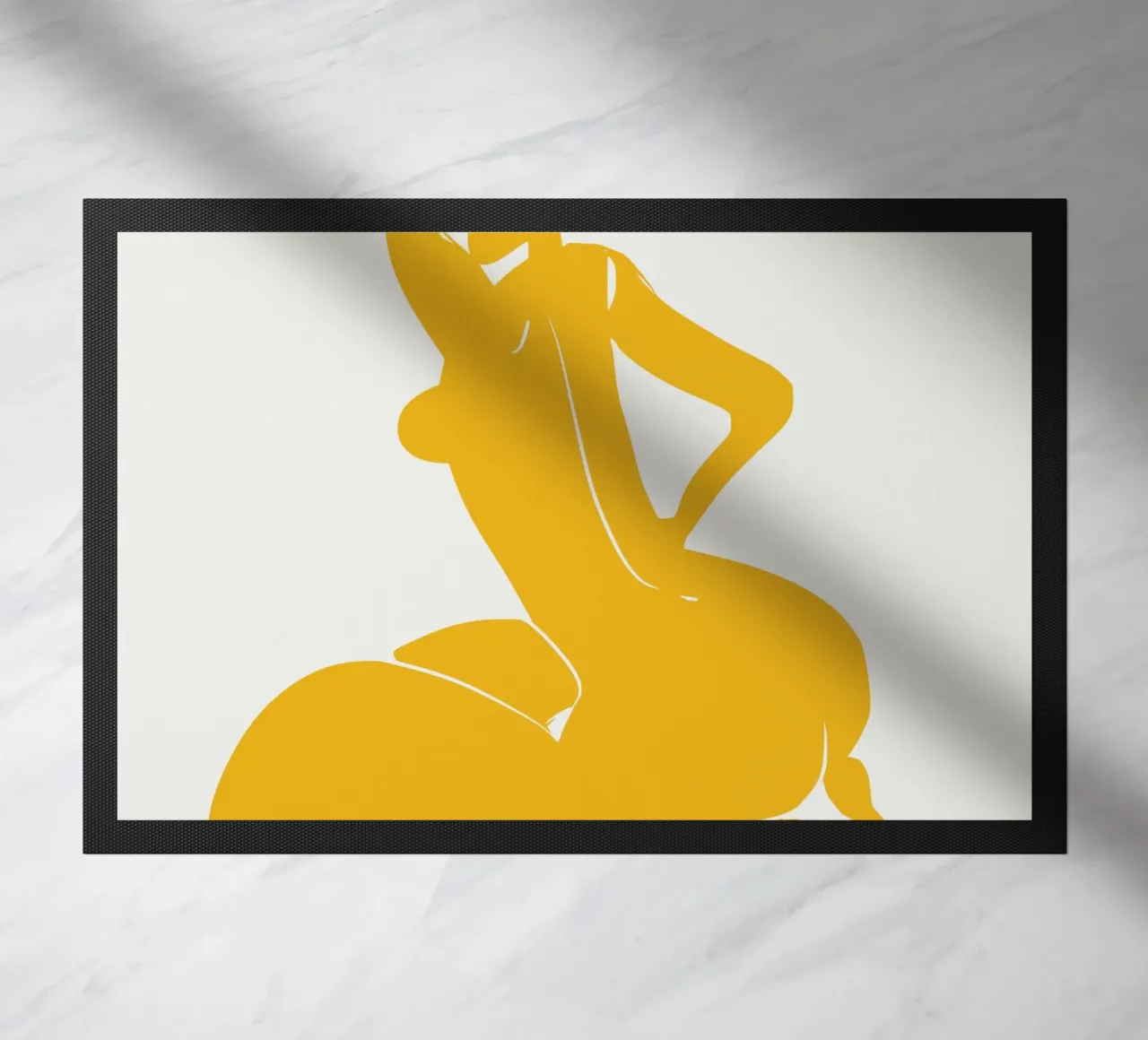 Nudo su giallo 04 zerbino da Little Dean