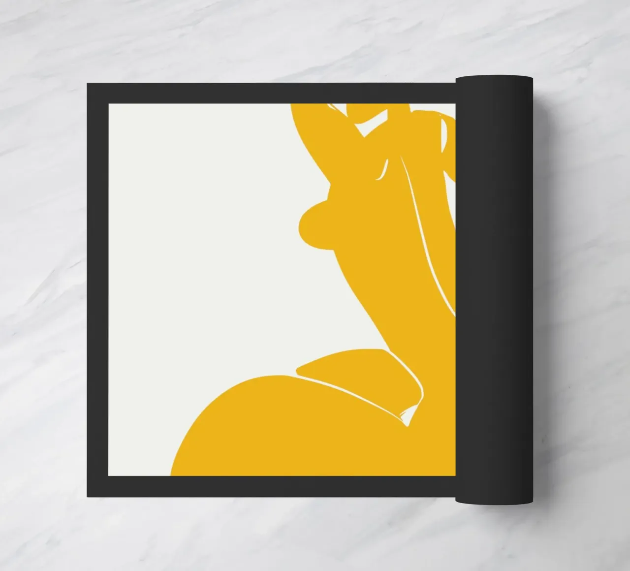 Nudo su giallo 04 zerbino da Little Dean