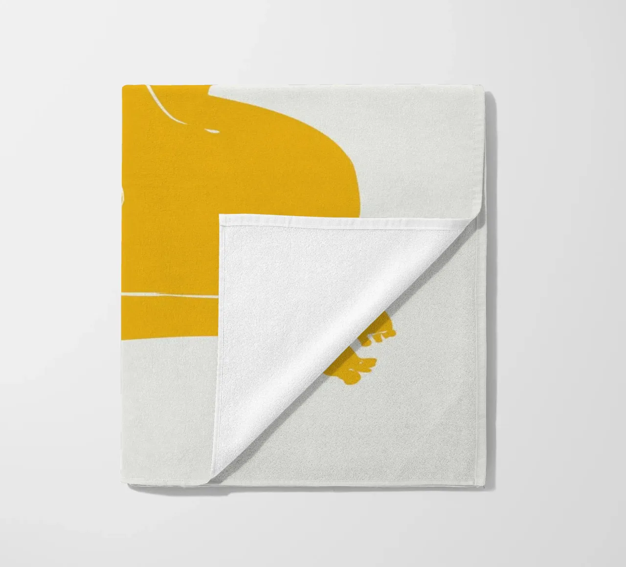 Nudo su giallo 04 telo mare da Little Dean