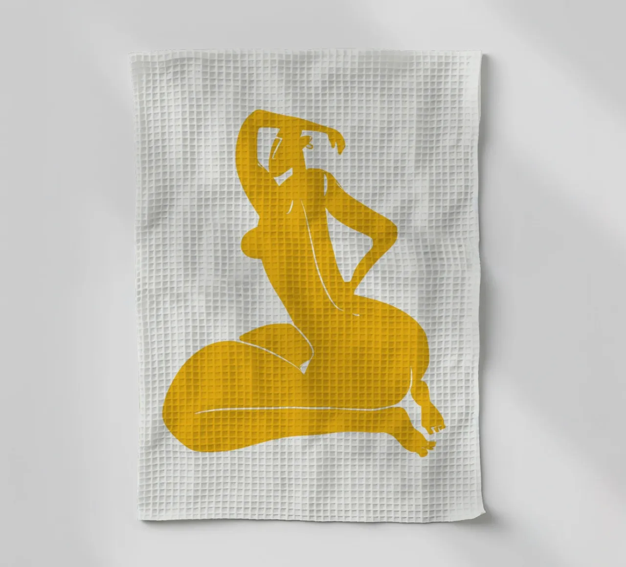 Nu sur jaune 04 torchon de Little Dean