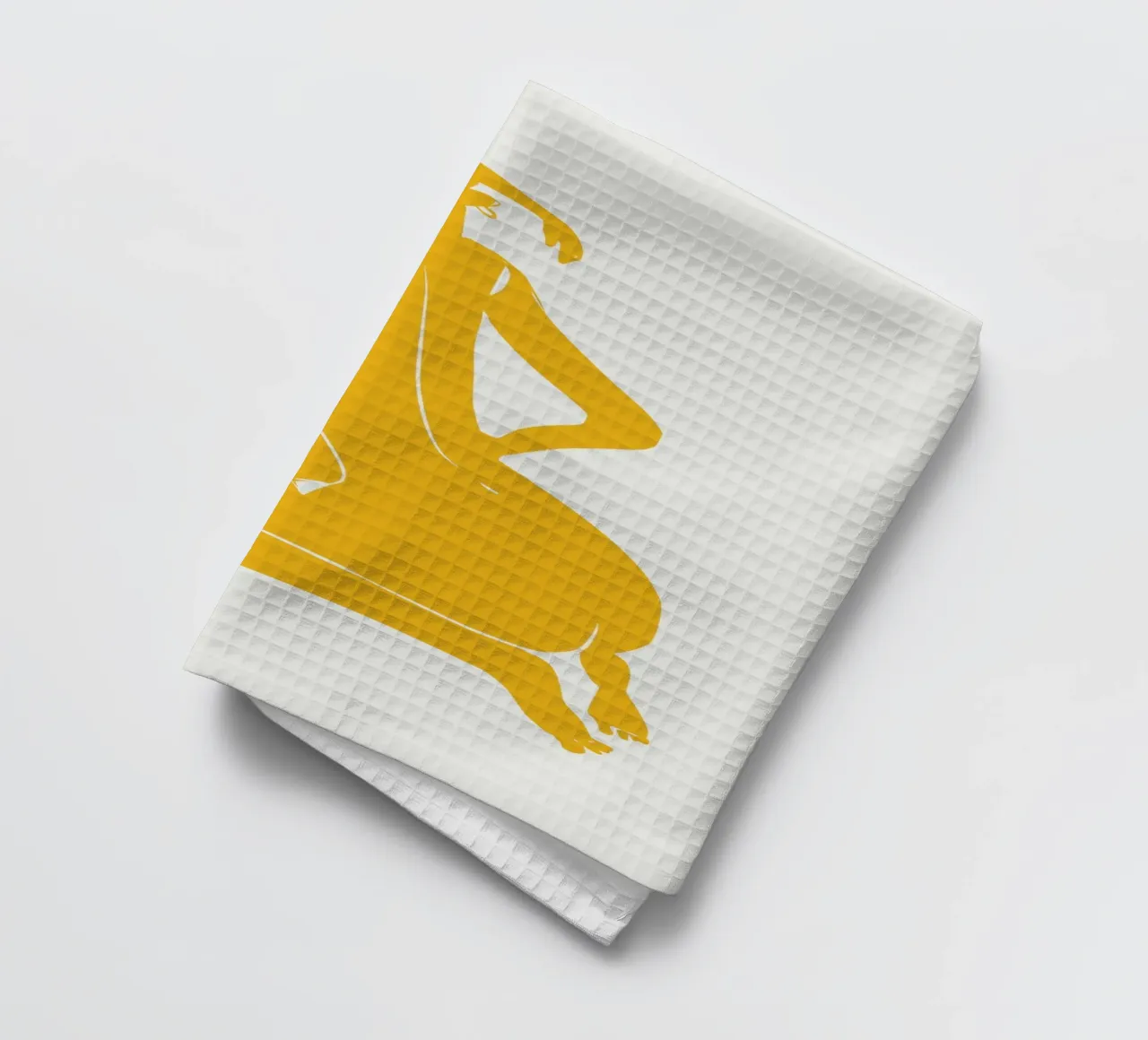 Nu sur jaune 04 torchon de Little Dean