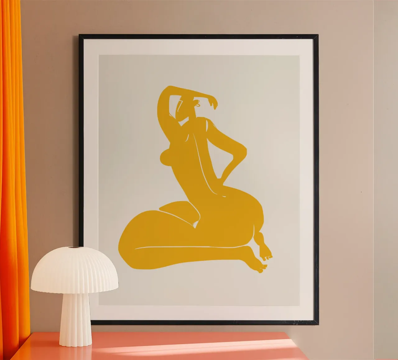 Nudo su giallo 04 poster da Little Dean
