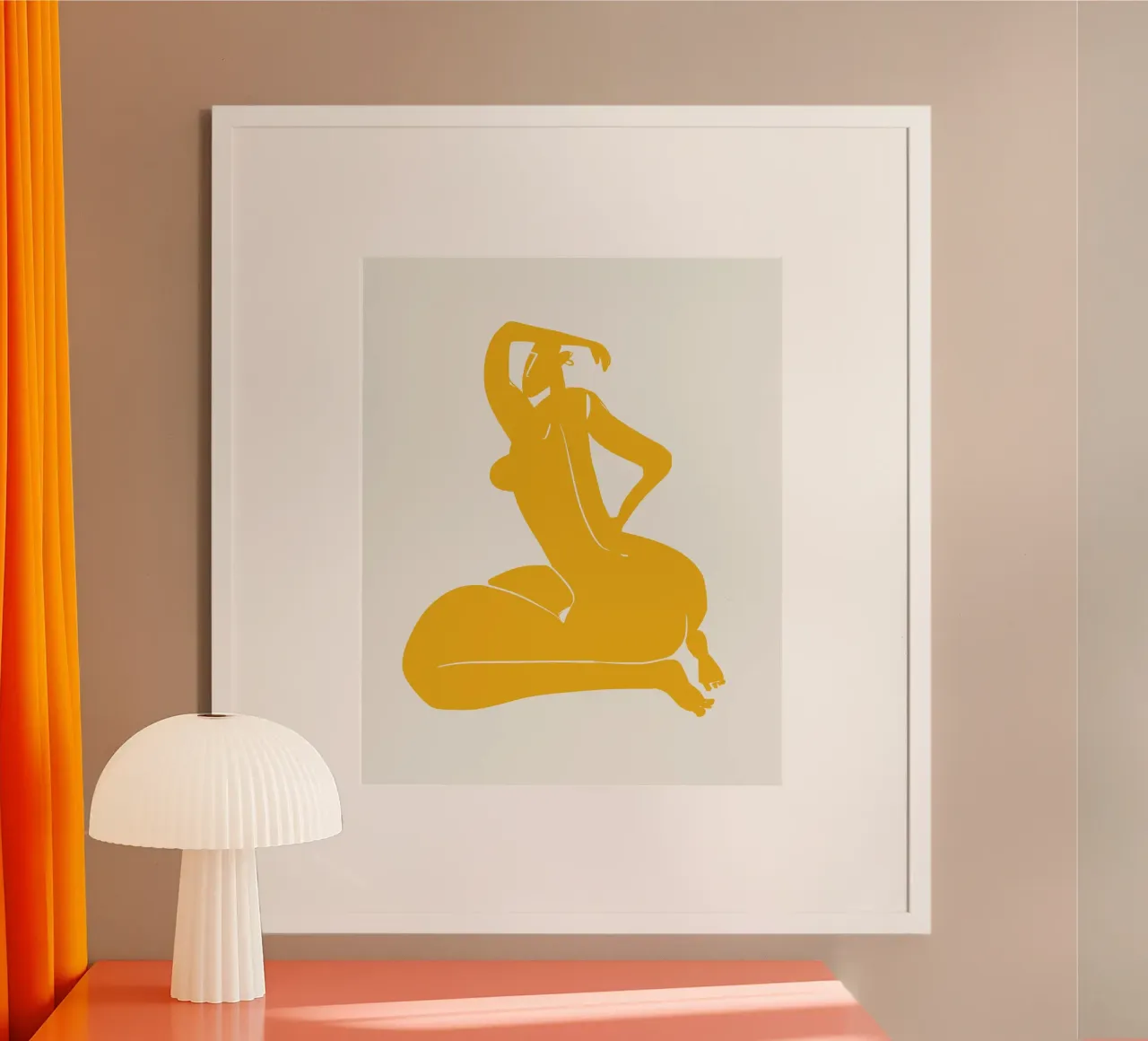 Nudo su giallo 04 poster da Little Dean