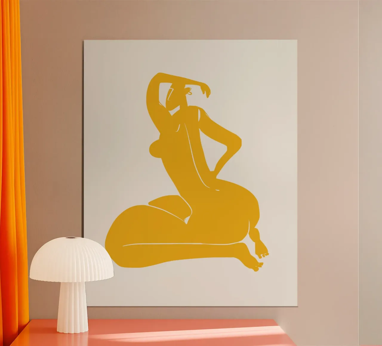 Nudo su giallo 04 poster da Little Dean