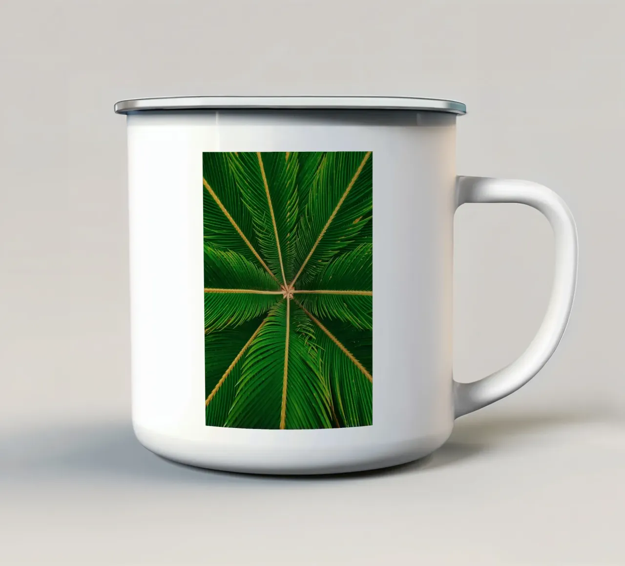 Licuala grandis tazza in smalto da lesuki