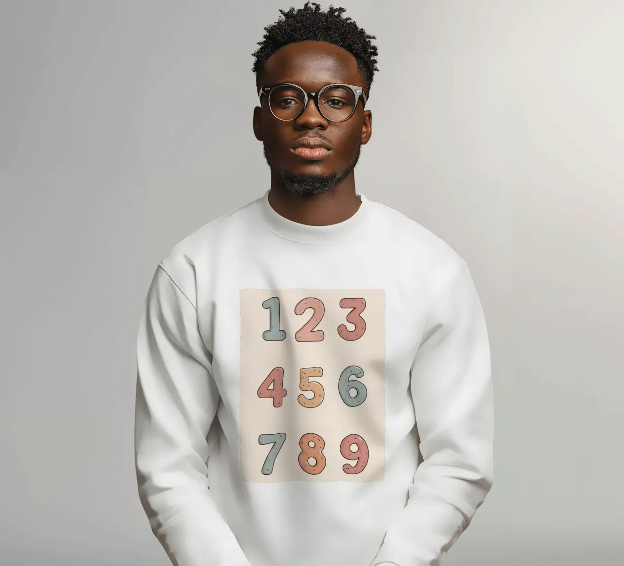 Numeri didattici dell'asilo nido disposti felpa da DesignDoodle