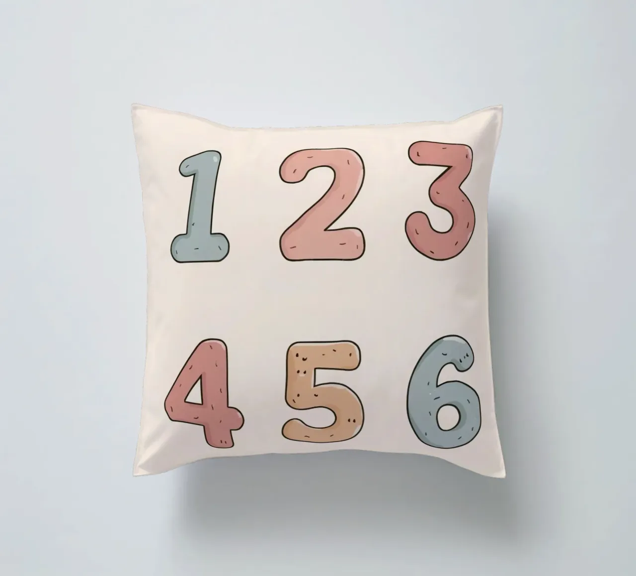 Numeri didattici dell'asilo nido disposti cuscino da DesignDoodle