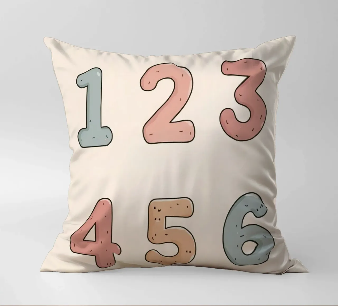Numeri didattici dell'asilo nido disposti cuscino da DesignDoodle