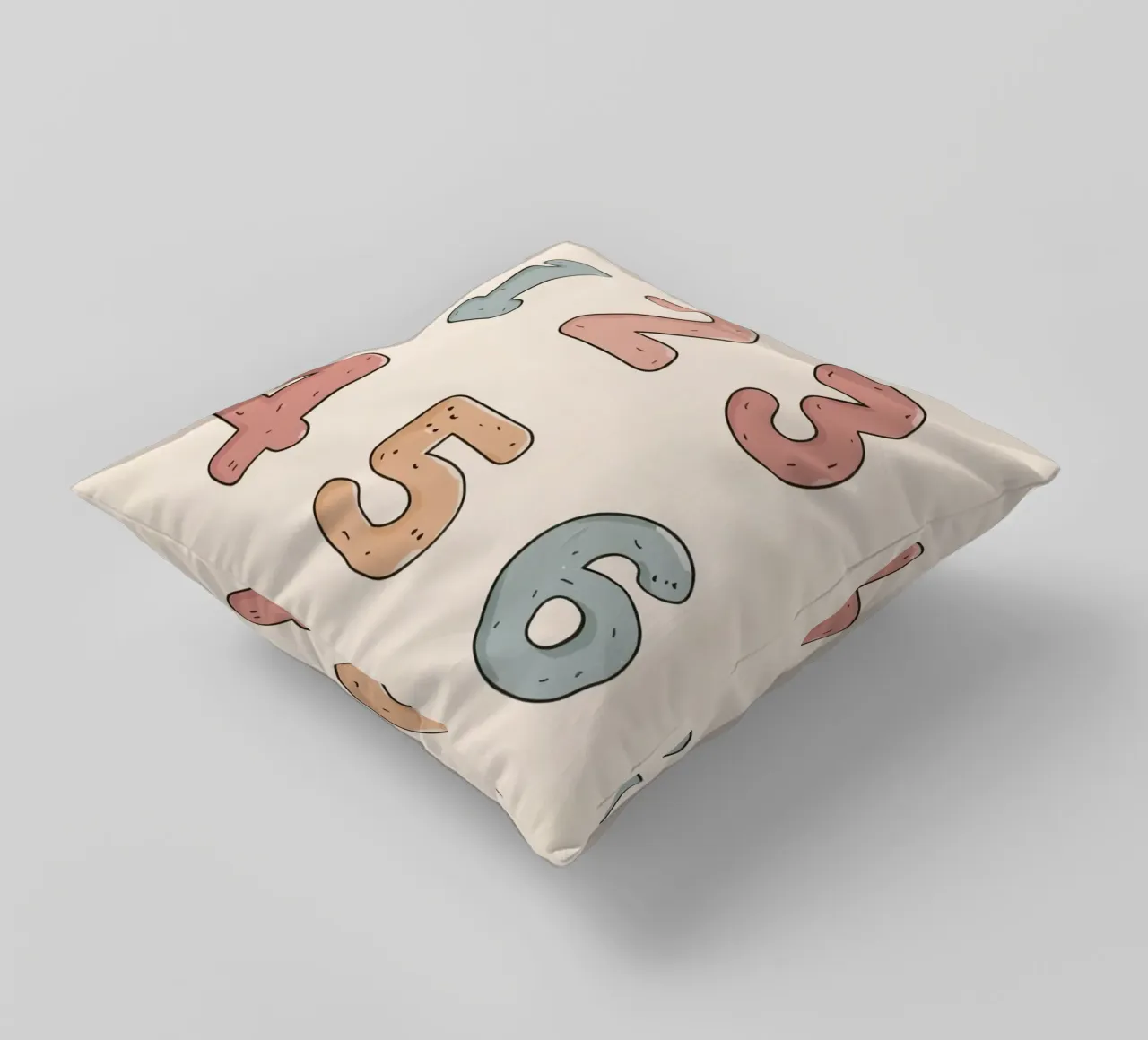 Numeri didattici dell'asilo nido disposti cuscino da DesignDoodle