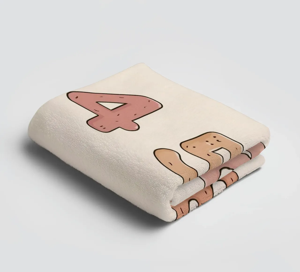 Cijfers voor kleuteronderwijs gerangschikt badhanddoek van DesignDoodle