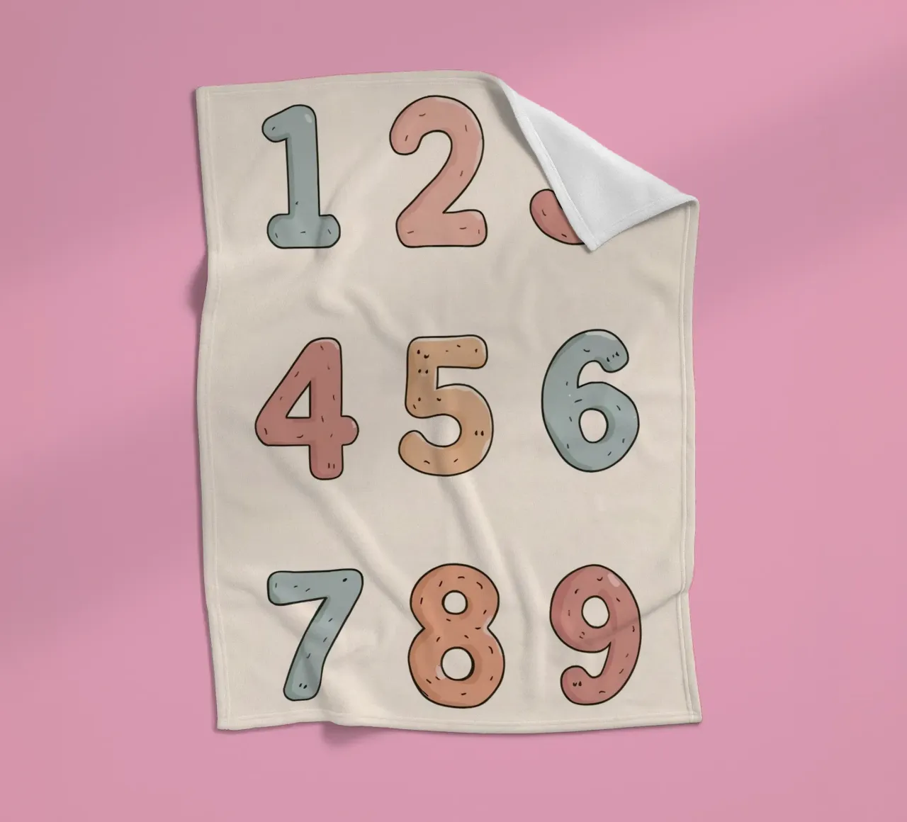 Numéros d'enseignement maternel arrangés plaid polaire de DesignDoodle